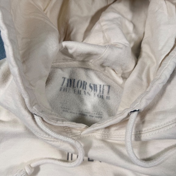 Taylor Swift The Eras Tour Hoodie Women Small Cream Good Graphic Back Logo - Picture 7 of 11